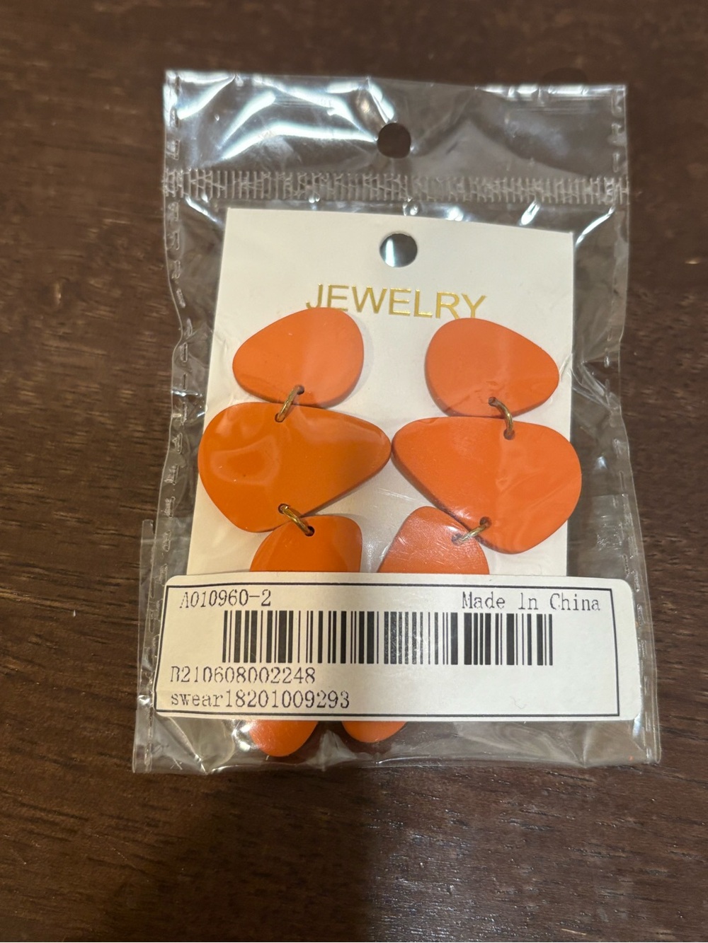 Orange Dangle Statement Earrings - Brand